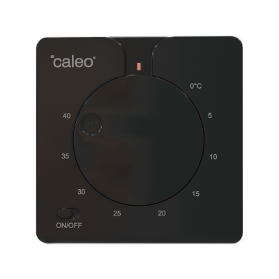 Терморегулятор CALEO C430 black, встраиваемый, аналоговый, 3.5 кВт